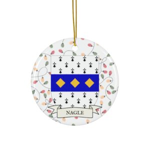 Nagle Family Coat of Arms Christmas Tree Ornament