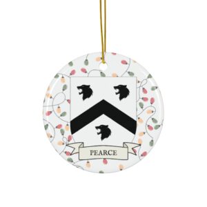 Pearce Family Coat of Arms Christmas Tree Ornament