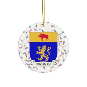 Brosnan Family Coat of Arms Christmas Tree Ornament