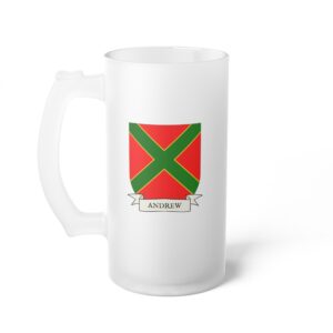 Andrew Family Coat of Arms Beer Mug