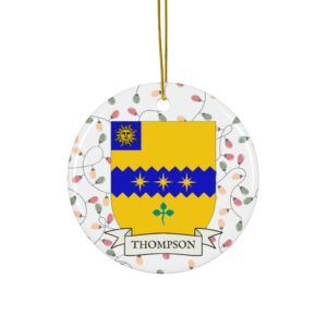 Thompson Family Coat of Arms Christmas Tree Ornament