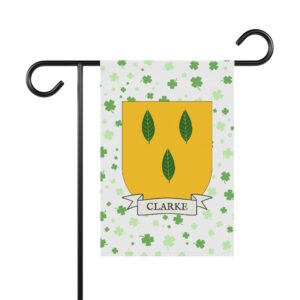 Clarke Family Coat of Arms Garden Banner