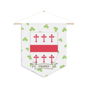 Craven Family Coat of Arms Indoor Pennant