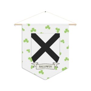 Baldwin Family Coat of Arms Indoor Pennant