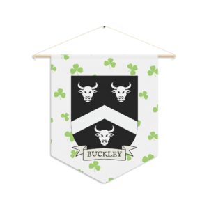 Buckley Family Coat of Arms Indoor Pennant