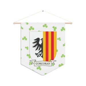 Corcoran Family Coat of Arms Indoor Pennant