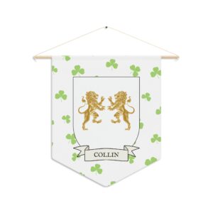 Collin Family Coat of Arms Indoor Pennant