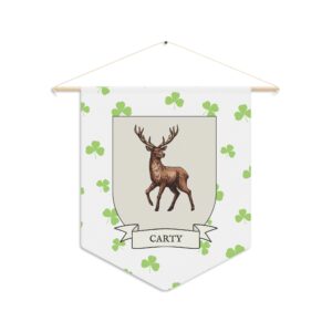 Carty Family Coat of Arms Indoor Pennant