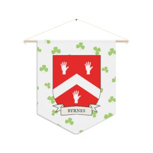 Byrnes Family Coat of Arms Indoor Pennant