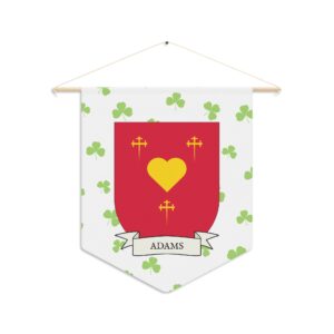 Adams Family Coat of Arms Indoor Pennant
