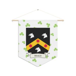 Beale Family Coat of Arms Indoor Pennant