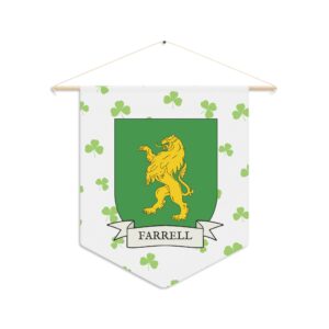 Farrell Family Coat of Arms Indoor Pennant