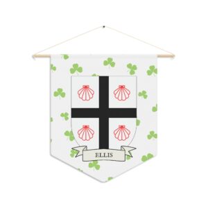 Ellis Family Coat of Arms Indoor Pennant