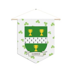 Coffey Family Coat of Arms Indoor Pennant