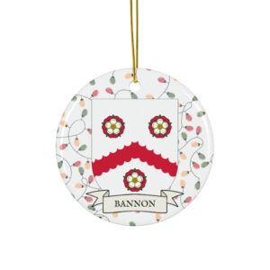 Bannon Family Coat of Arms Christmas Tree Ornament