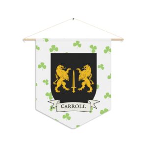 Carroll Family Coat of Arms Indoor Pennant