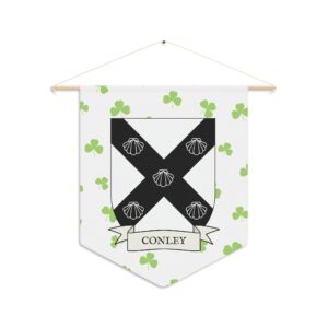 Conley Family Coat of Arms Indoor Pennant