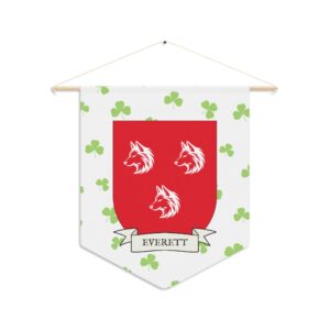 Everett Family Coat of Arms Indoor Pennant