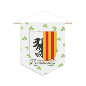 Corcorran Family Coat of Arms Indoor Pennant