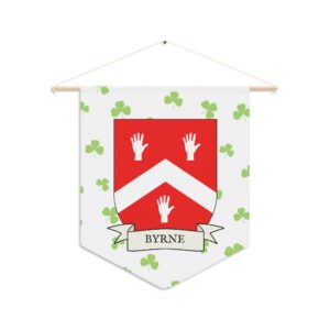 Byrne Family Coat of Arms Indoor Pennant