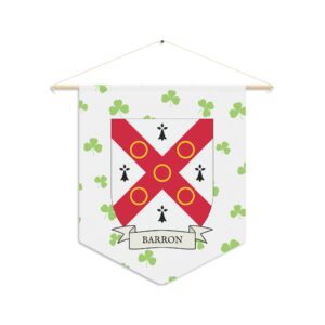 Barron Family Coat of Arms Indoor Pennant