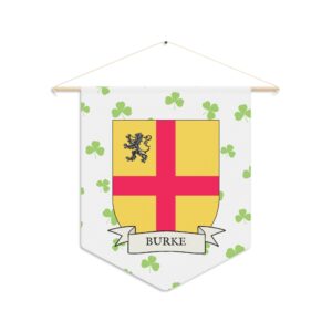 Burke Family Coat of Arms Indoor Pennant