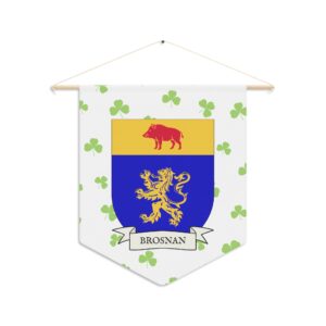 Brosnan Family Coat of Arms Indoor Pennant