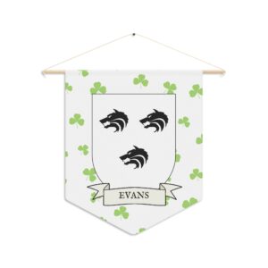 Evans Family Coat of Arms Indoor Pennant