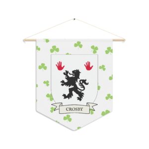 Crosby Family Coat of Arms Indoor Pennant