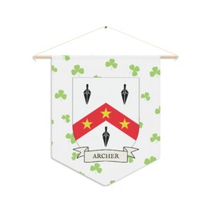 Archer Family Coat of Arms Indoor Pennant