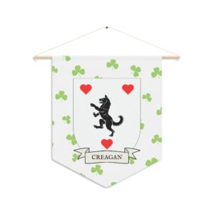 Creagan Family Coat of Arms Indoor Pennant