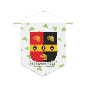 Broderick Family Coat of Arms Indoor Pennant