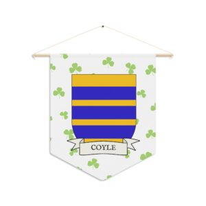 Coyle Family Coat of Arms Indoor Pennant