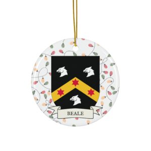 Beale Family Coat of Arms Christmas Tree Ornament