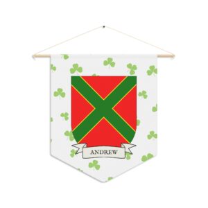 Andrew Family Coat of Arms Indoor Pennant