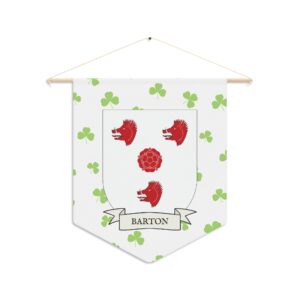 Barton Family Coat of Arms Indoor Pennant