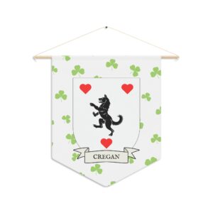 Cregan Family Coat of Arms Indoor Pennant