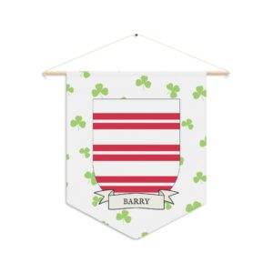Barry Family Coat of Arms Indoor Pennant
