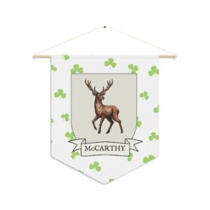 McCarthy Family Coat of Arms Indoor Pennant