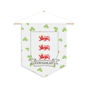 Coughlan Family Coat of Arms Indoor Pennant