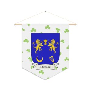 Breslin Family Coat of Arms Indoor Pennant