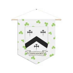 Davenport Family Coat of Arms Indoor Pennant
