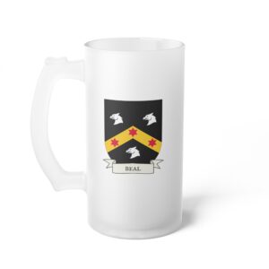 Beal Family Coat of Arms Beer Mug