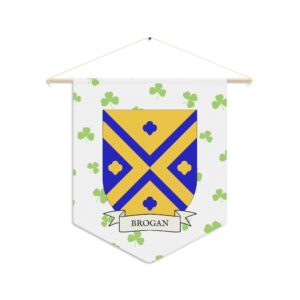 Brogan Family Coat of Arms Indoor Pennant