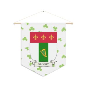 Brophy Family Coat of Arms Indoor Pennant
