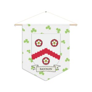 Bannon Family Coat of Arms Indoor Pennant