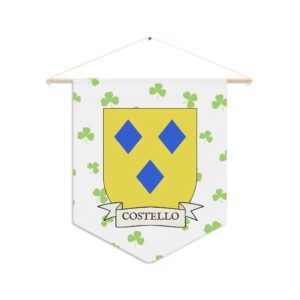 Costello Family Coat of Arms Indoor Pennant