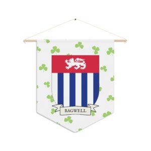 Bagwell Family Coat of Arms Indoor Pennant