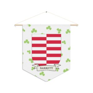 Barrett Family Coat of Arms Indoor Pennant