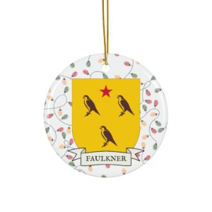 Faulkner Family Coat of Arms Christmas Tree Ornament